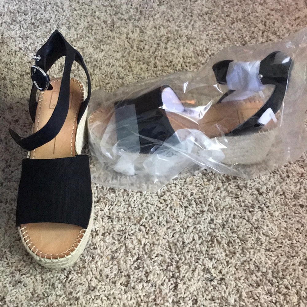 Brand New Dolce Vita Black wedge espadrilles